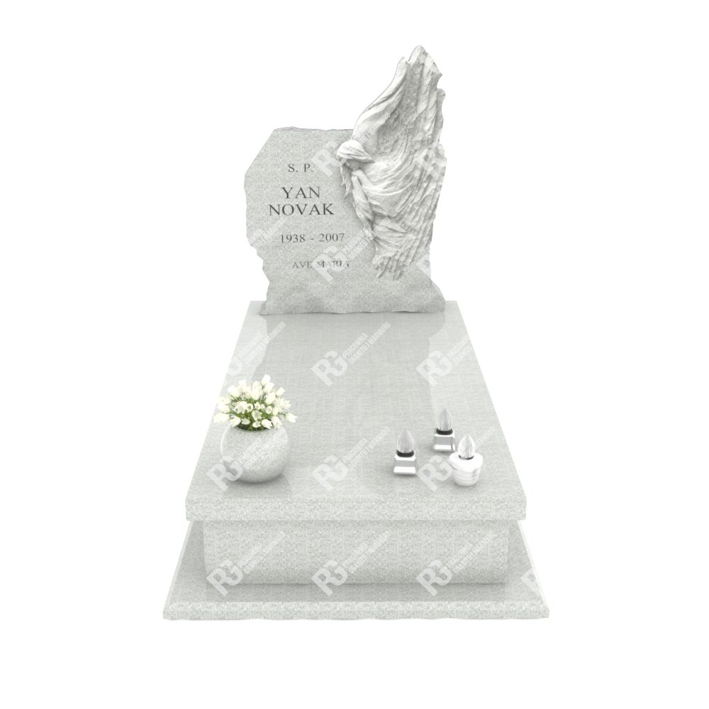 Einzel-Kindergrabstein mit Engelsfigur CK 10+360 – photo №12