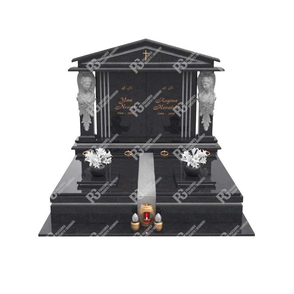 Doppelgrabstein mit Skulptur CK 8+360 – photo №4