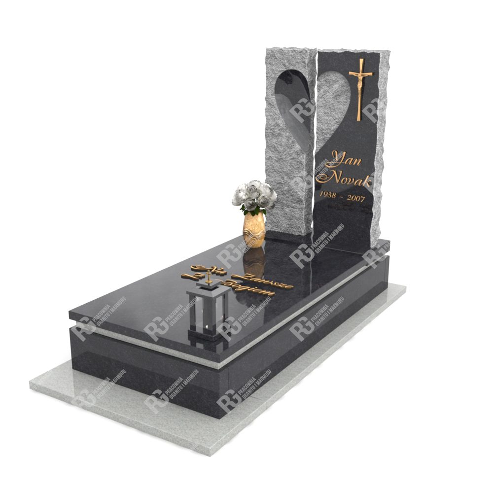 Einzelgrabstein mit Skulptur in Herzform K 3+360 – photo №10
