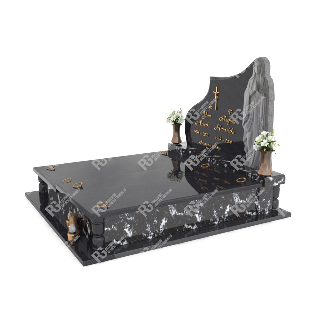 Doppelgrabstein mit Skulptur der Mutter Gottes CK 12+360 – photo №2