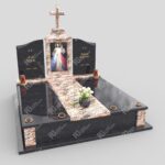 Doppelgrabstein mit Glasmalerei Jesu KD 19 Foto 35