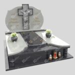 Doppelgrabmal mit Skulptur von Jesus Christus CK 25 Foto 37