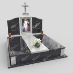Doppelgrabstein mit Glasmalerei Jesu KD 19 Foto 38