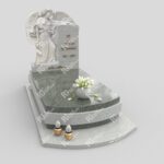 Einzelgrabstein mit Engelskulptur mit Flügeln CK 1 Foto 38