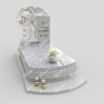 Einzelgrabstein mit Engelskulptur mit Flügeln CK 1 Foto 39