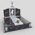 Doppelgrabstein mit Glasmalerei Jesu KD 19 Foto 40