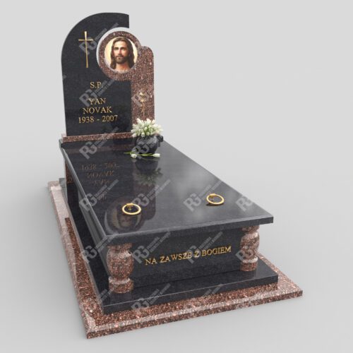 Einzelgrabmal mit Buntglas Jesus K 26