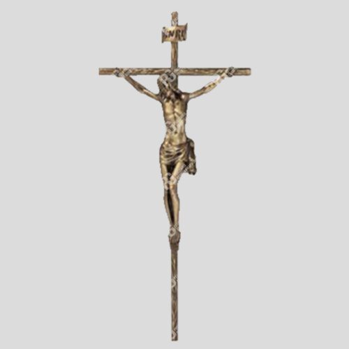 Eleganters Bronzekreuz für den Friedhof auf den Grabstein 23-145.45