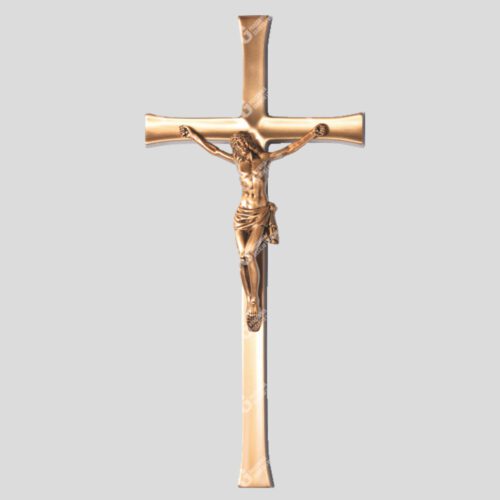 Elegantes Bronzekreuz für den Friedhof für das Grabmal 23-373.15
