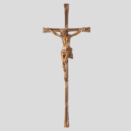Elegantes Bronzekreuz für den Friedhof auf das Grabmal 23-395.30