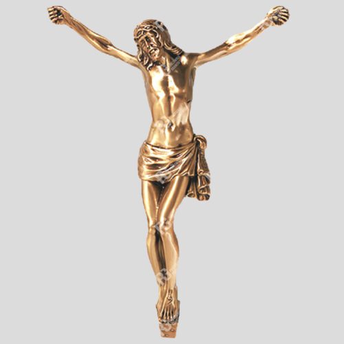Elegantes Bronzekreuz für den Friedhof auf Grabstein 30-053.13