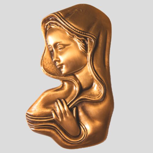 Grabsteindekoration - Grabmalornamente - Marienbild aus Bronze 32693.20