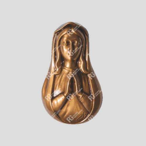 Grabschmuck - Marienbildnis aus Bronze 34674.14