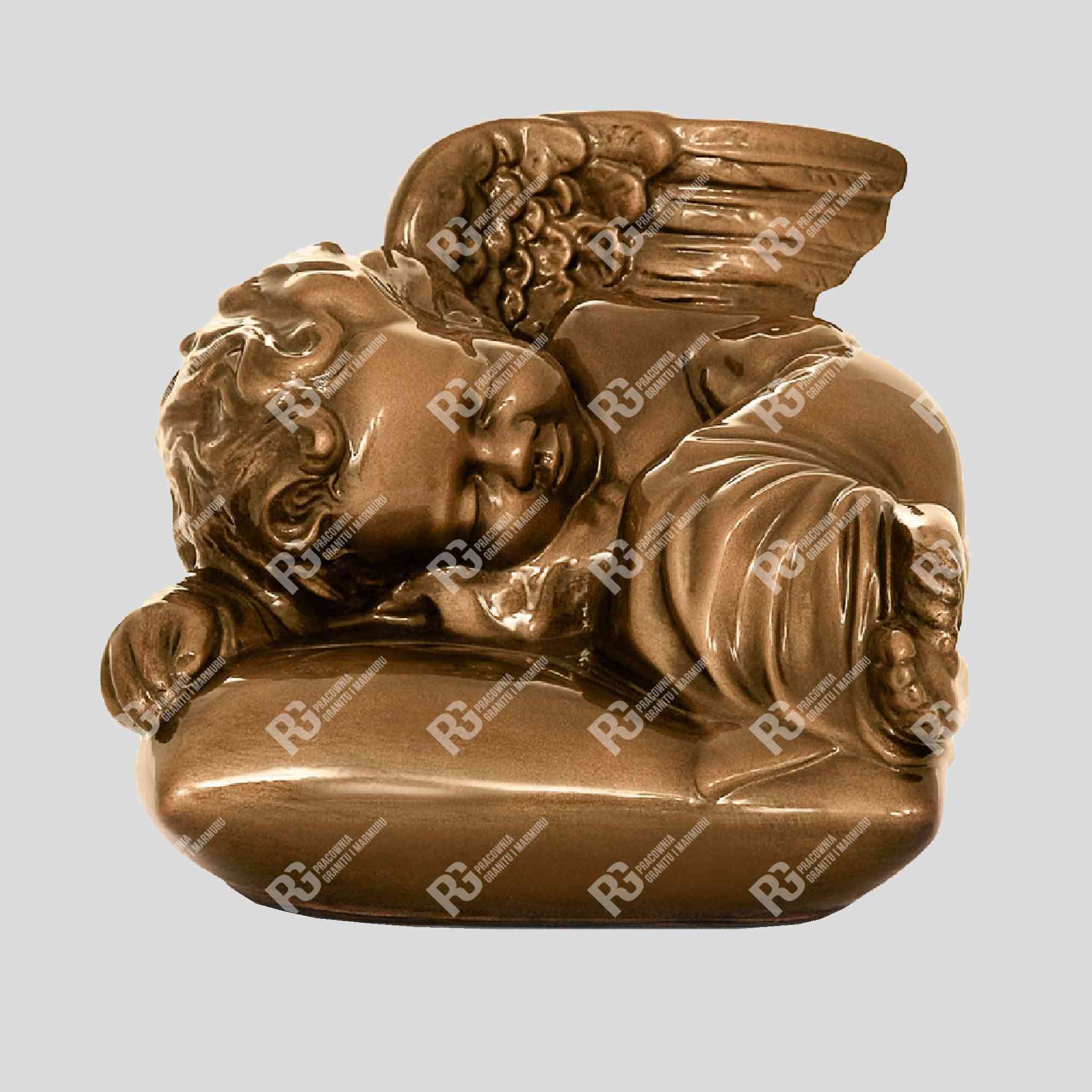Engelsfigur aus Marmorguss für den Grabstein auf dem Friedhof (Skulptur AN25-BRML) Foto 20