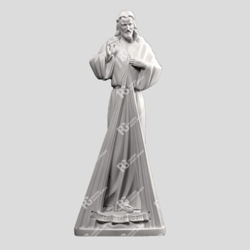 Jesus-Christus-Figur für den Friedhof auf den Grabstein (Skulptur CHM-60-B)