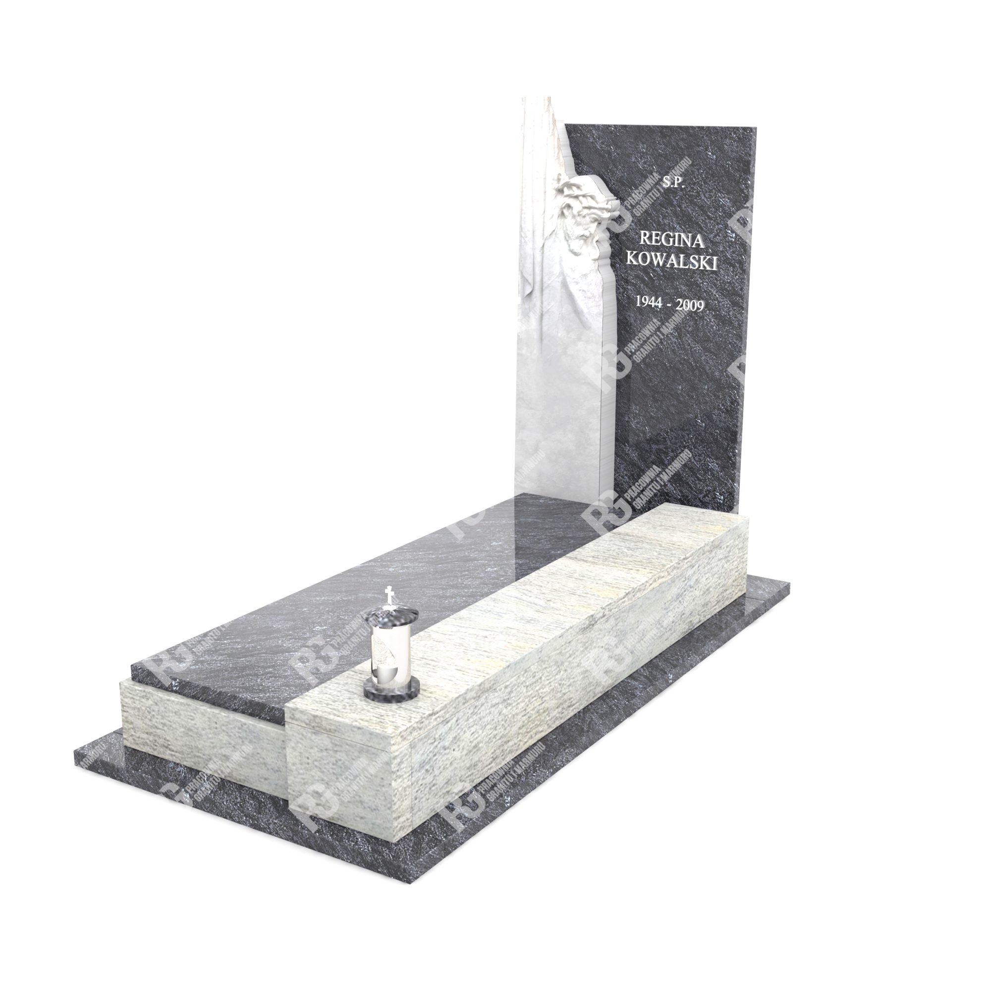 Einzelgrabstein mit Skulptur von Jesus Christus CK 15+360 – photo №11