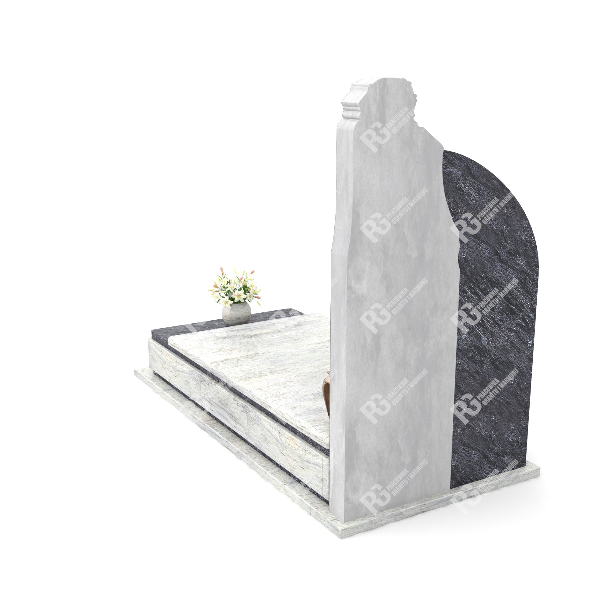 Moderner Einzelgrabstein mit Skulptur CK 19+360 – photo №6