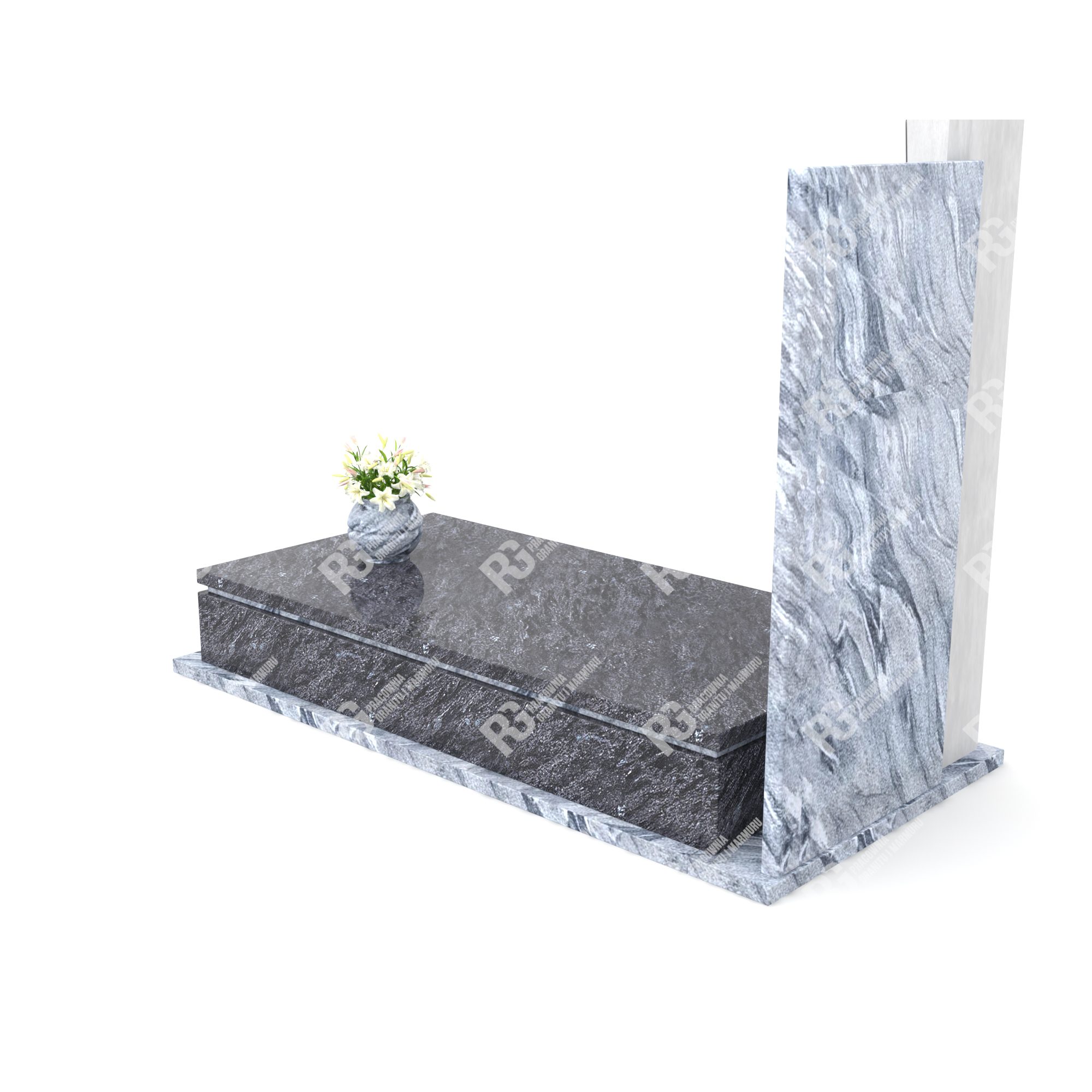 Einzelgrabstein mit Skulptur der Mutter Gottes aus Marmor CK 16+360 – photo №6