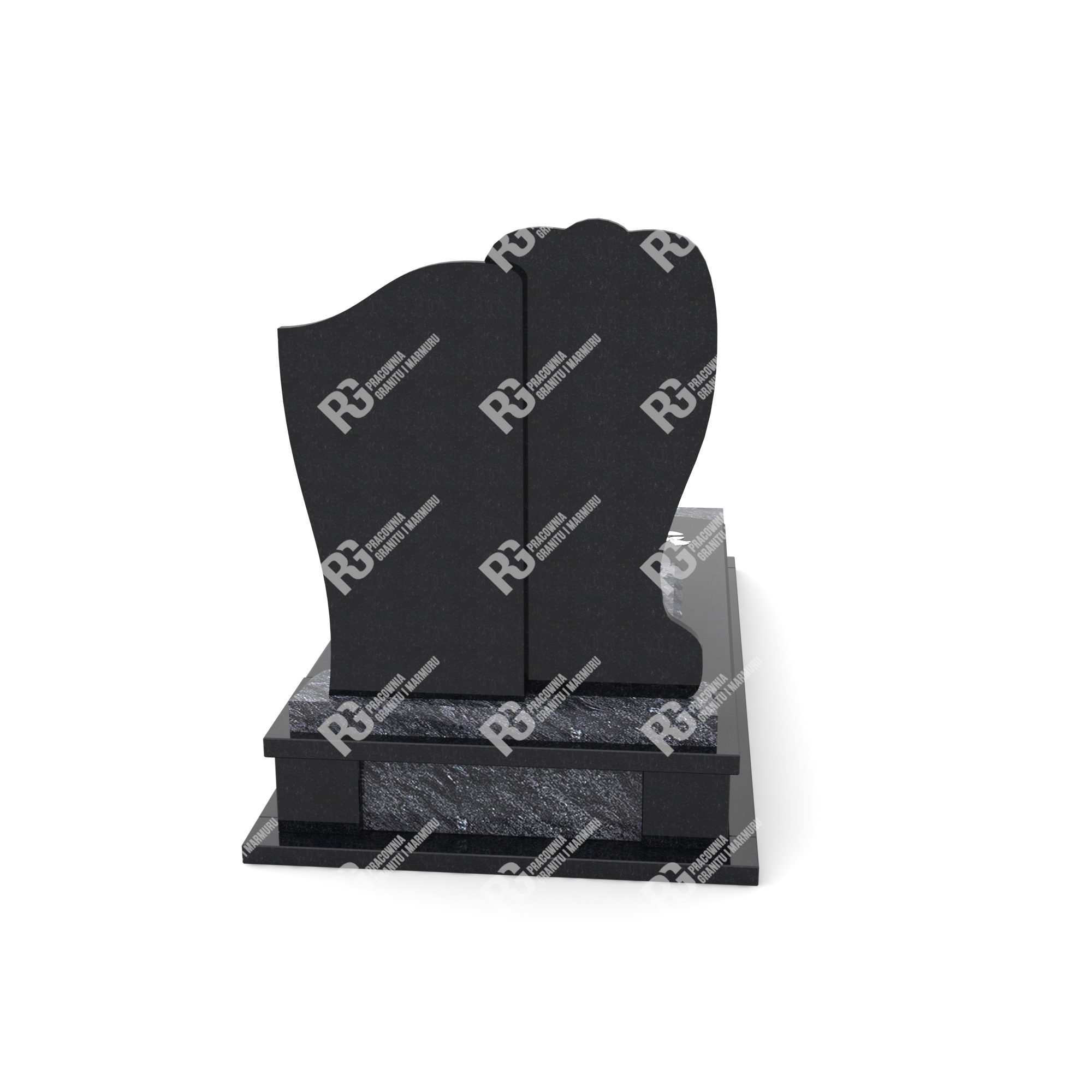 Einzelgrabstein mit Gravur eines Engels mit Flügeln K 75+360 – photo №4
