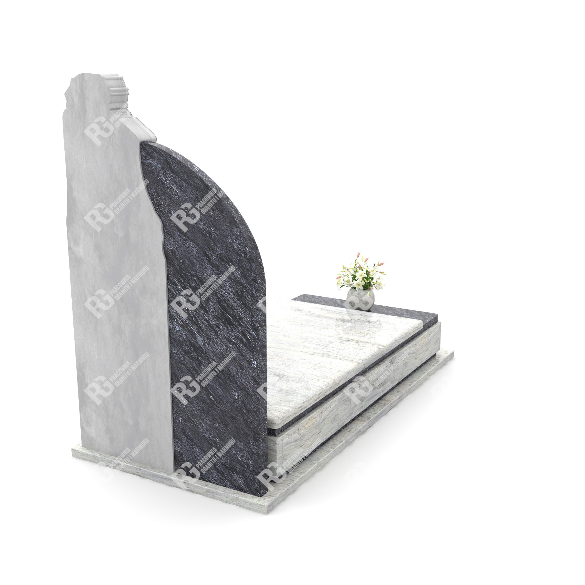 Moderner Einzelgrabstein mit Skulptur CK 19+360 – photo №4