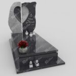 Einzelgrabstein mit Herzskulptur K 20 Foto 38