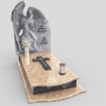 Einzelgrabstein mit Engelsfigur mit Flügeln CK 18 Foto 36