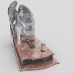 Einzelgrabstein mit Engelsfigur mit Flügeln CK 18 Foto 38