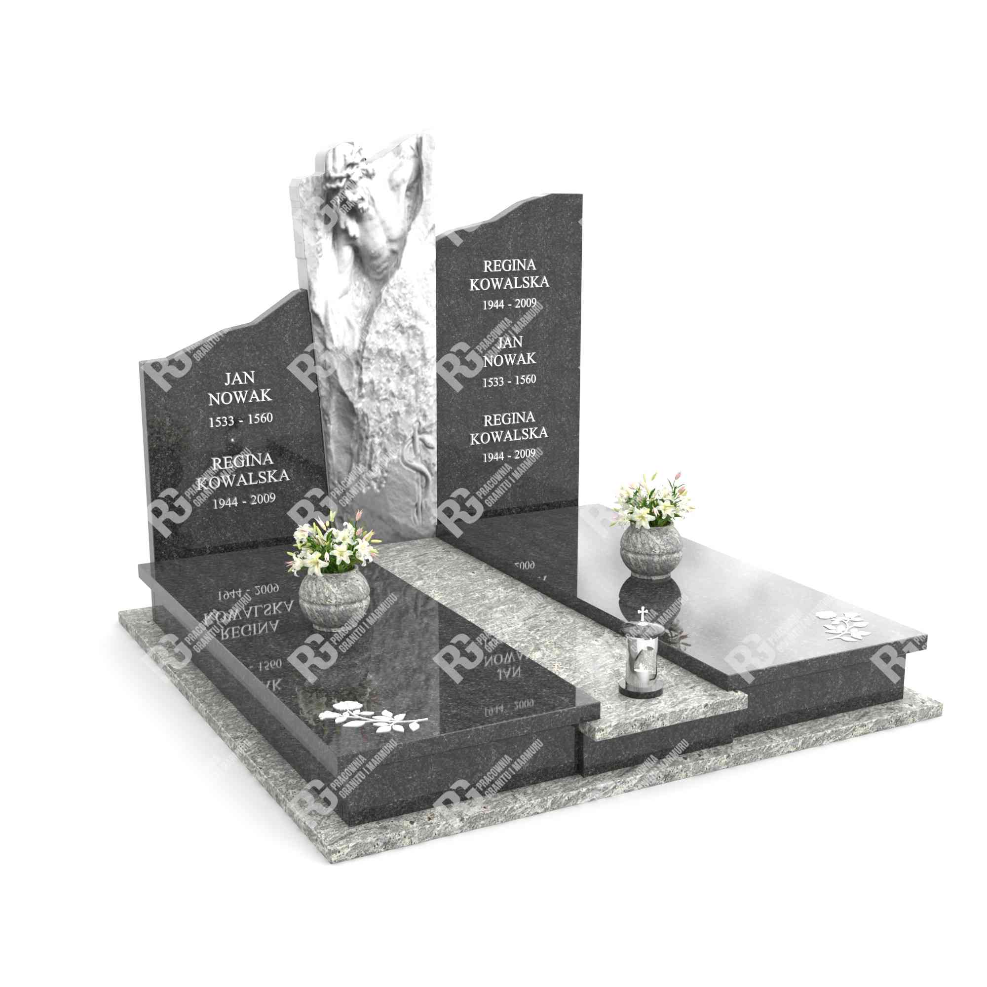 Doppelgrabstein mit Skulptur von Jesus Christus CK 24+360 – photo №11