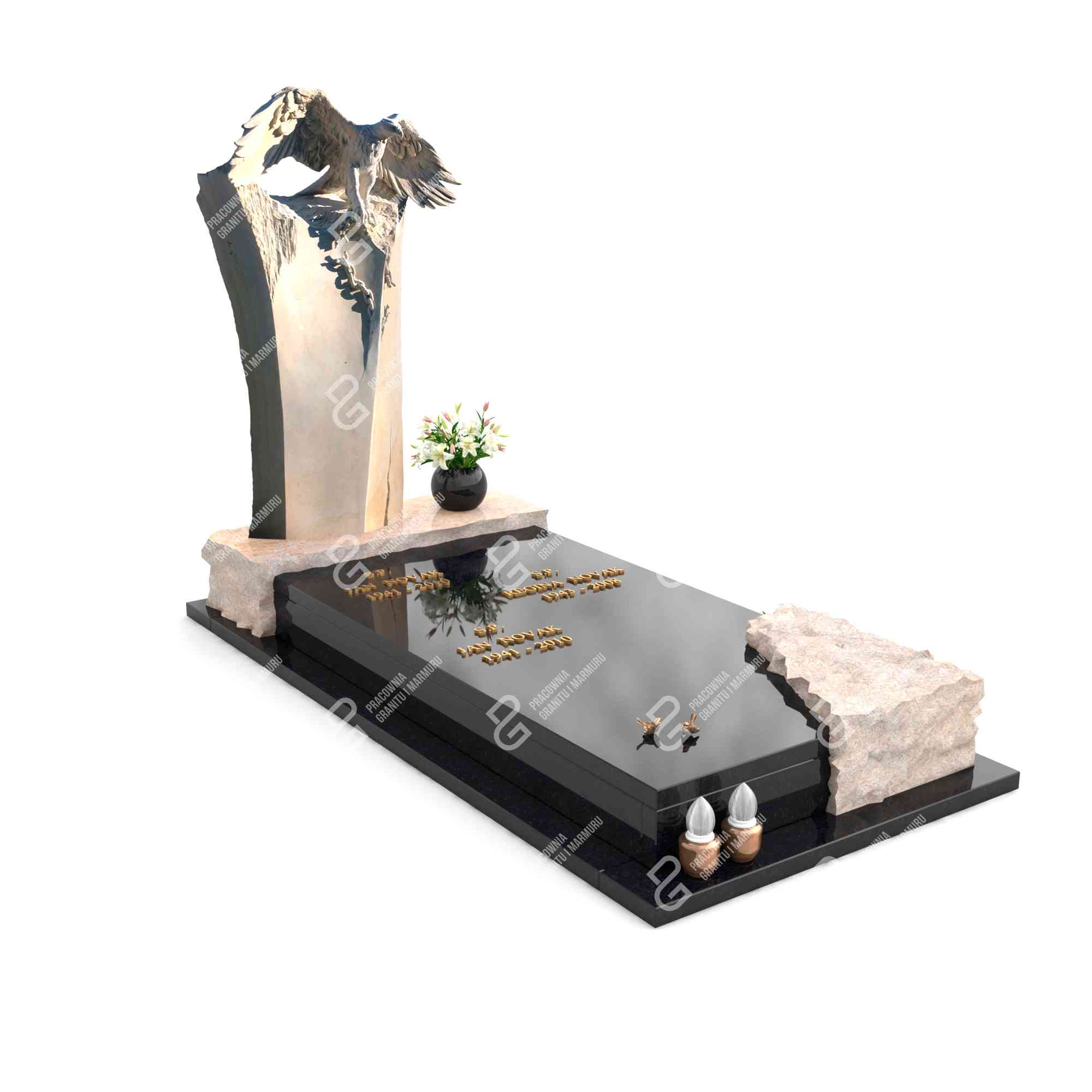 Einzelgrabstein mit Adlerskulptur CK 40+360 – photo №11