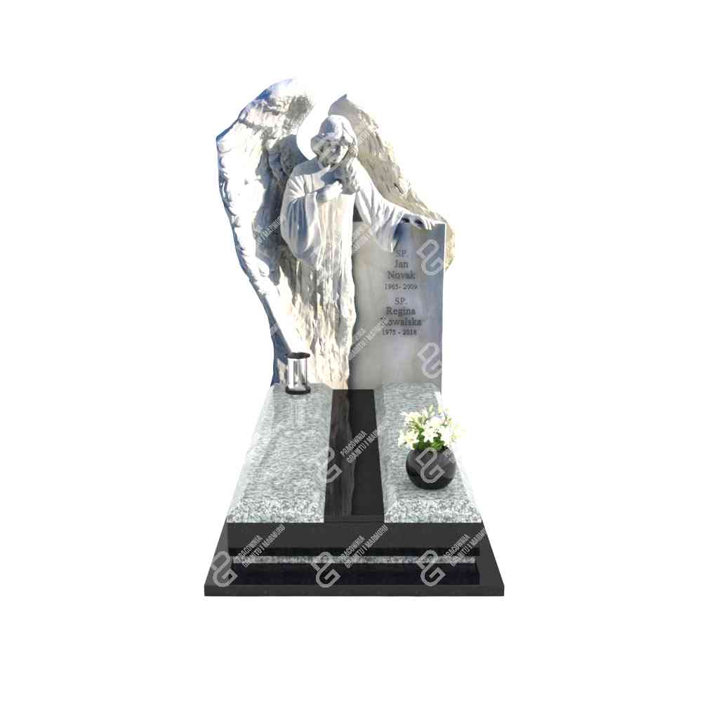 Einzelgrabstein mit Engelsfigur mit Flügeln CK 42+360 – photo №11