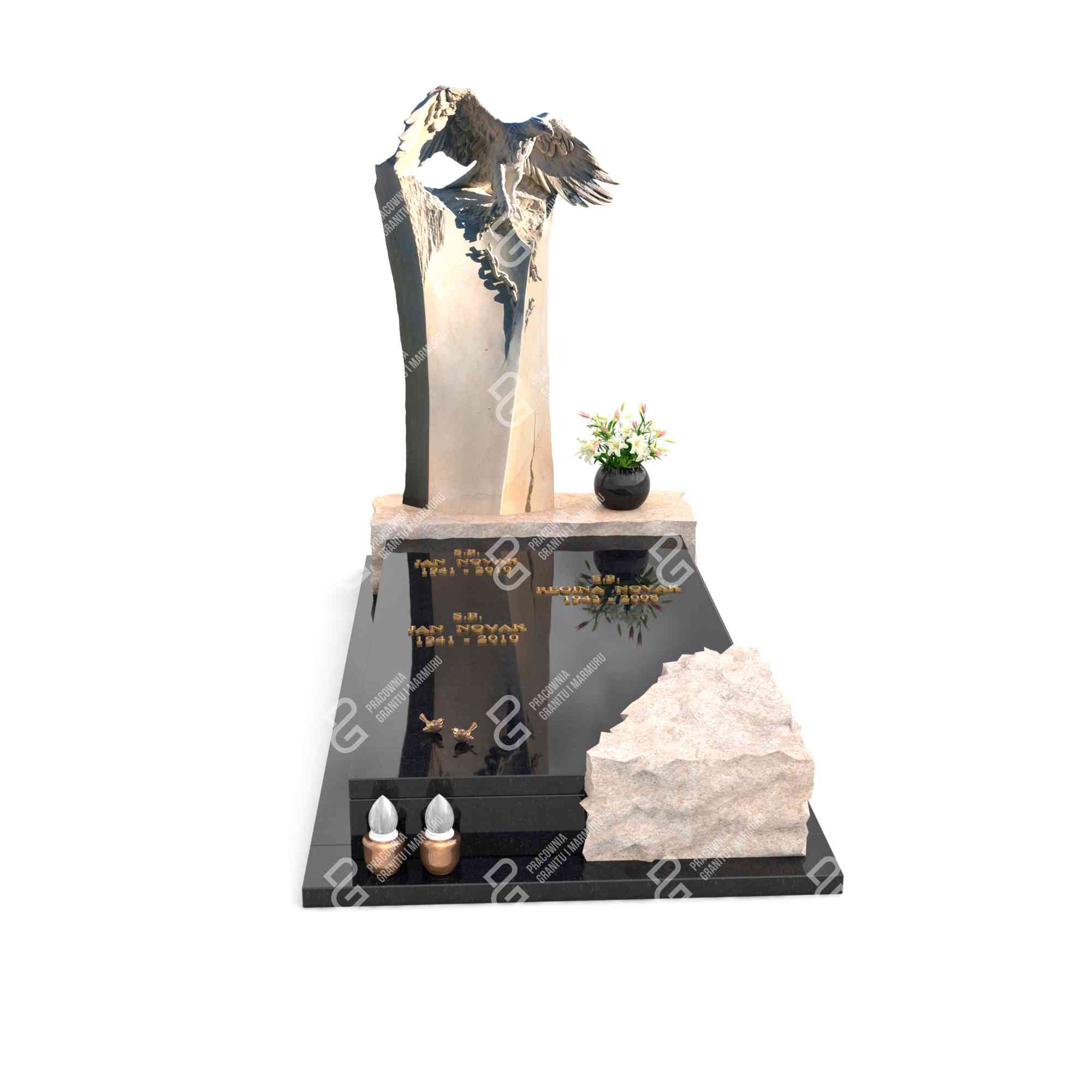 Einzelgrabstein mit Adlerskulptur CK 40+360 – photo №10