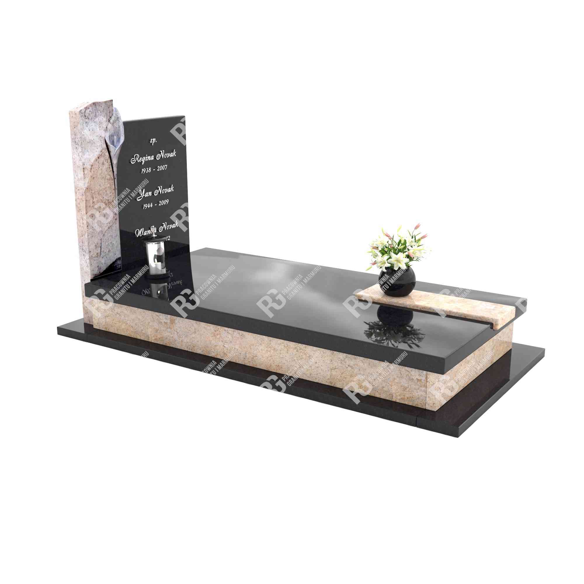 Einzelgrabstein mit Calla-Skulptur CK 29+360 – photo №10