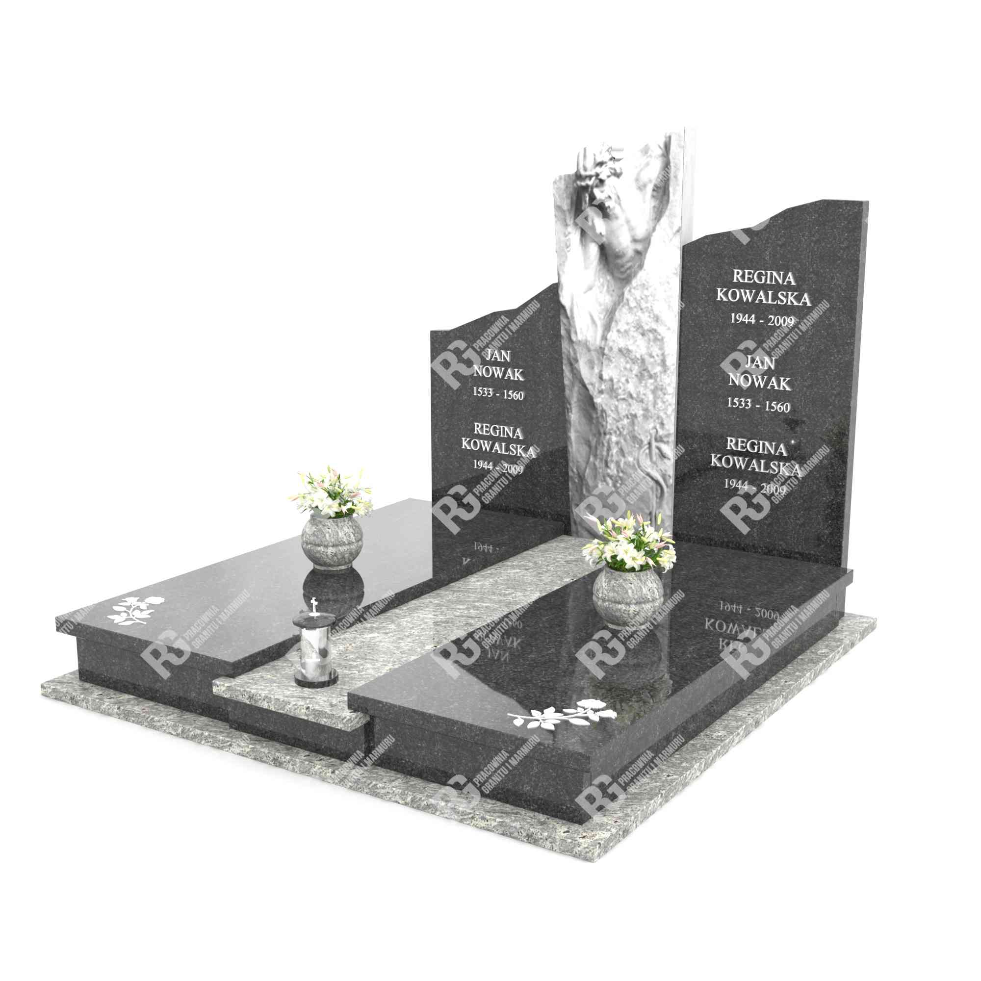 Doppelgrabstein mit Skulptur von Jesus Christus CK 24+360 – photo №9