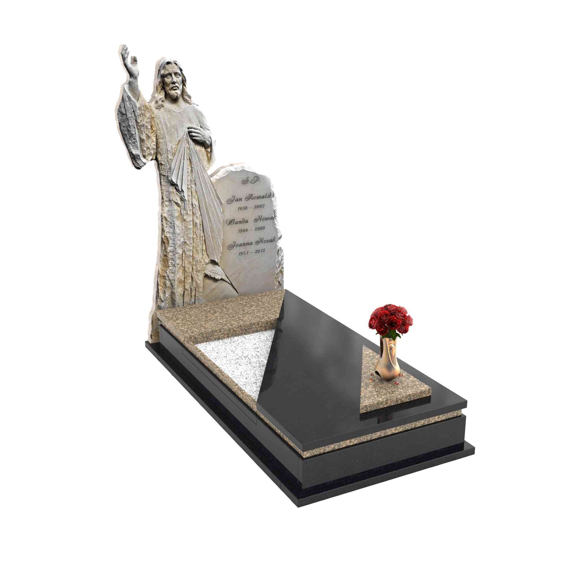 Einzelgrabstein mit Skulptur von Jesus Christus CK 44+360 – photo №9