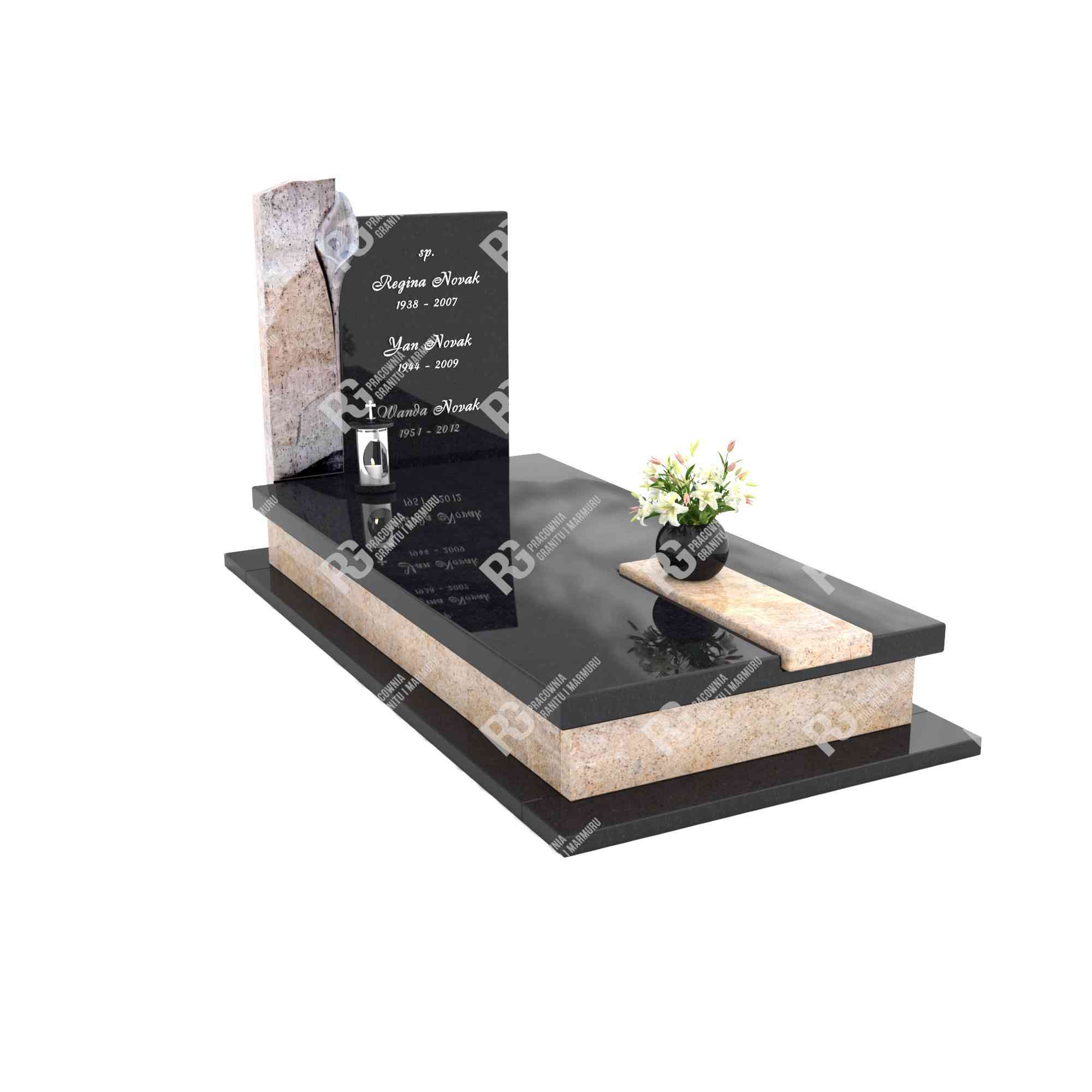 Einzelgrabstein mit Calla-Skulptur CK 29+360 – photo №9
