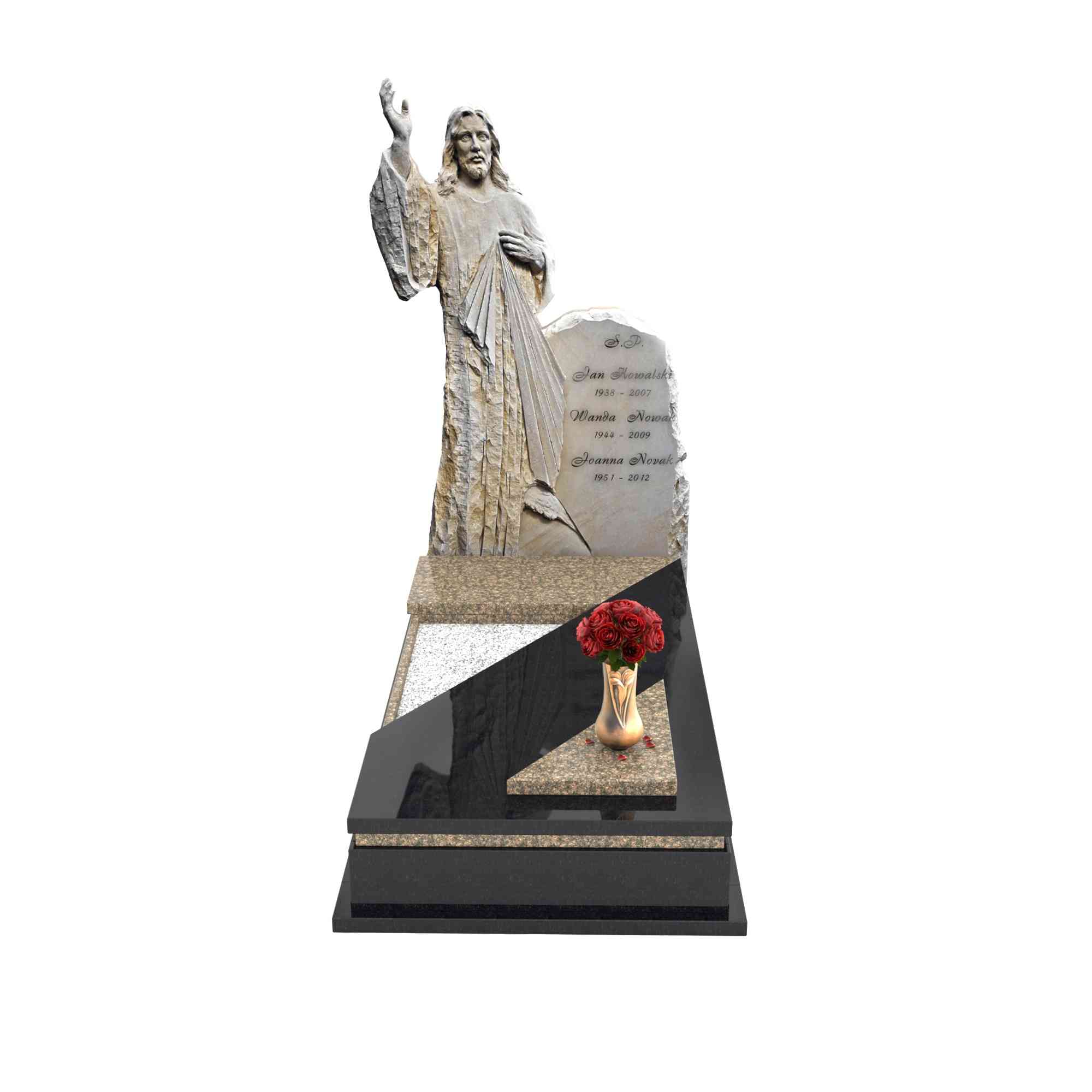 Einzelgrabstein mit Skulptur von Jesus Christus CK 44+360 – photo №8