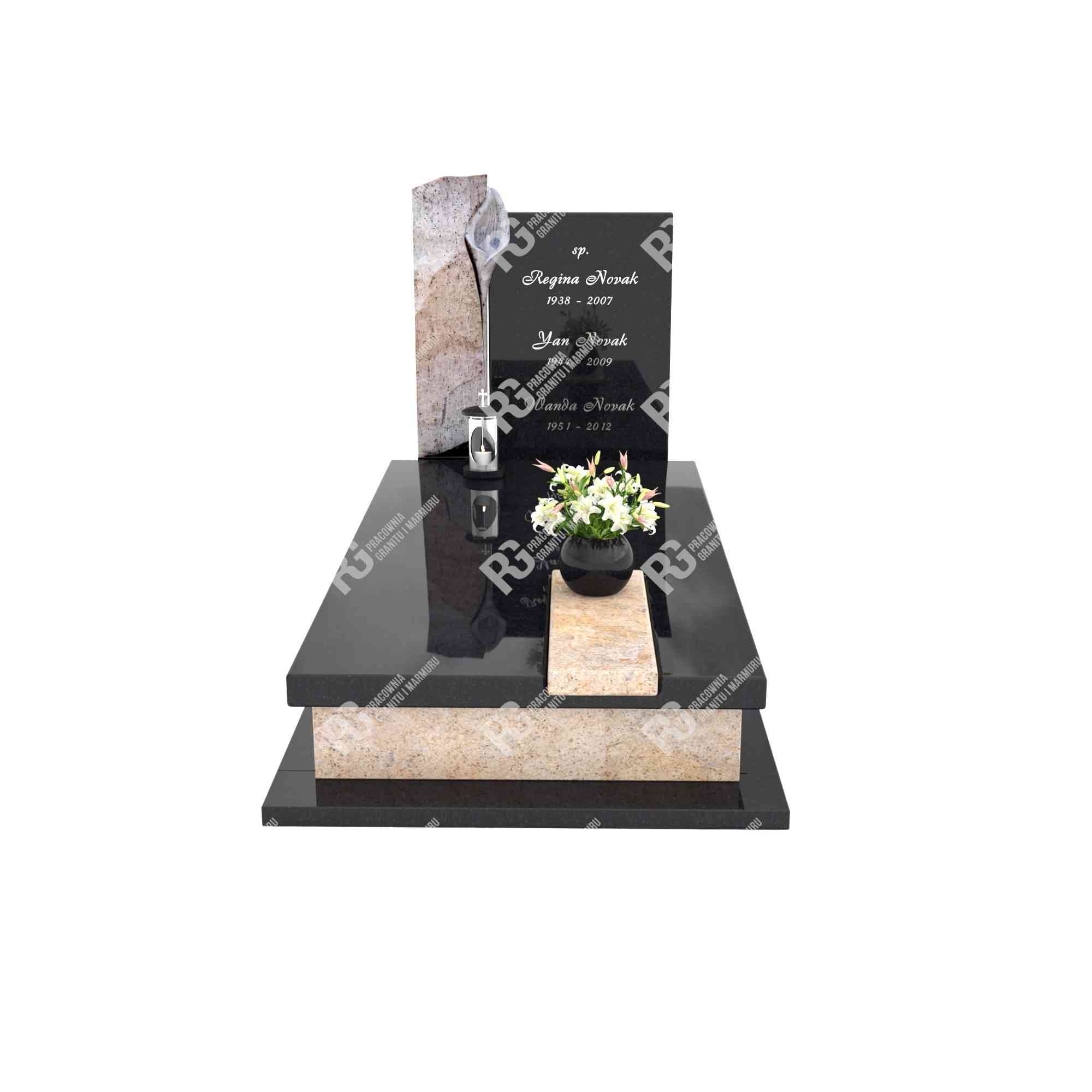Einzelgrabstein mit Calla-Skulptur CK 29+360 – photo №8