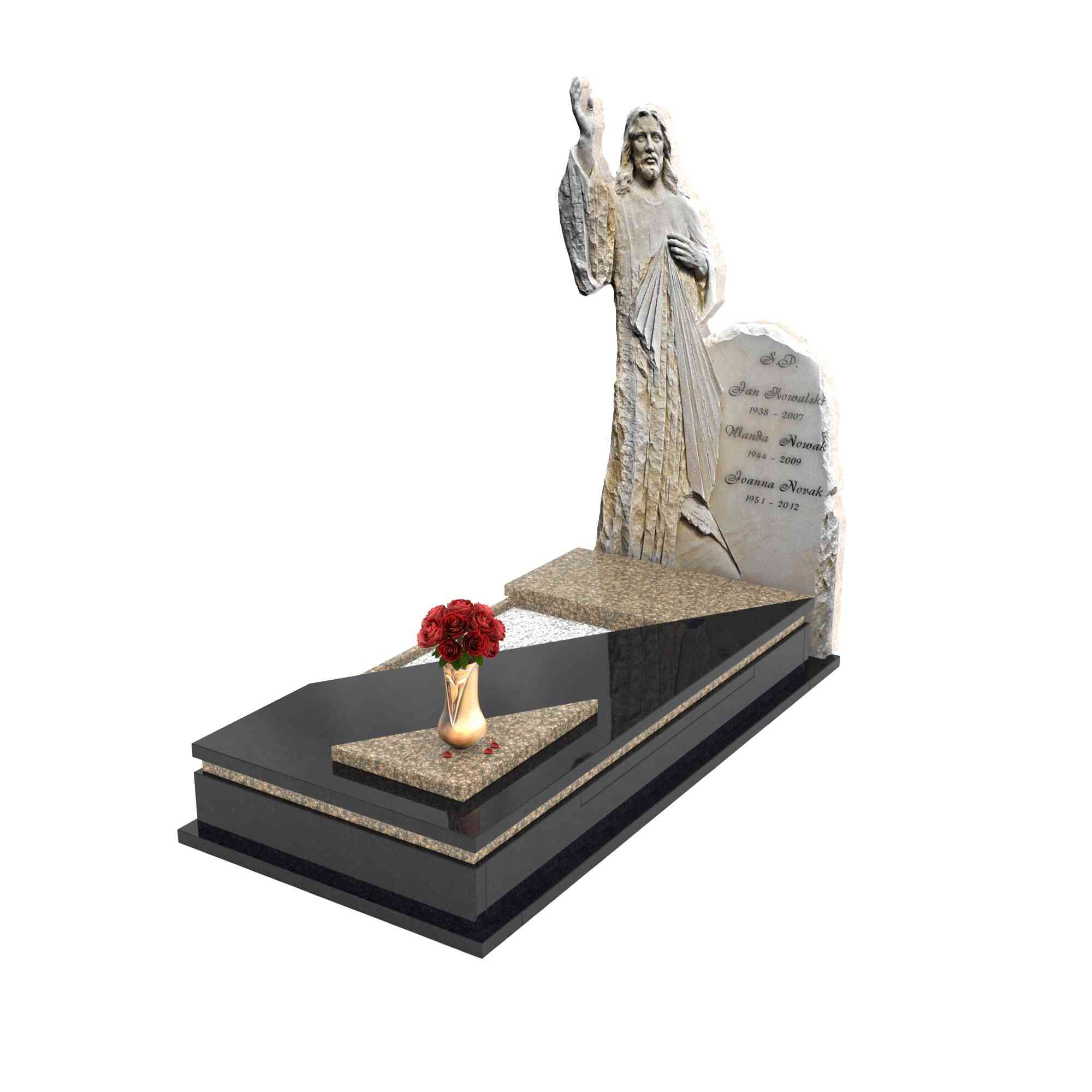 Einzelgrabstein mit Skulptur von Jesus Christus CK 44+360 – photo №7