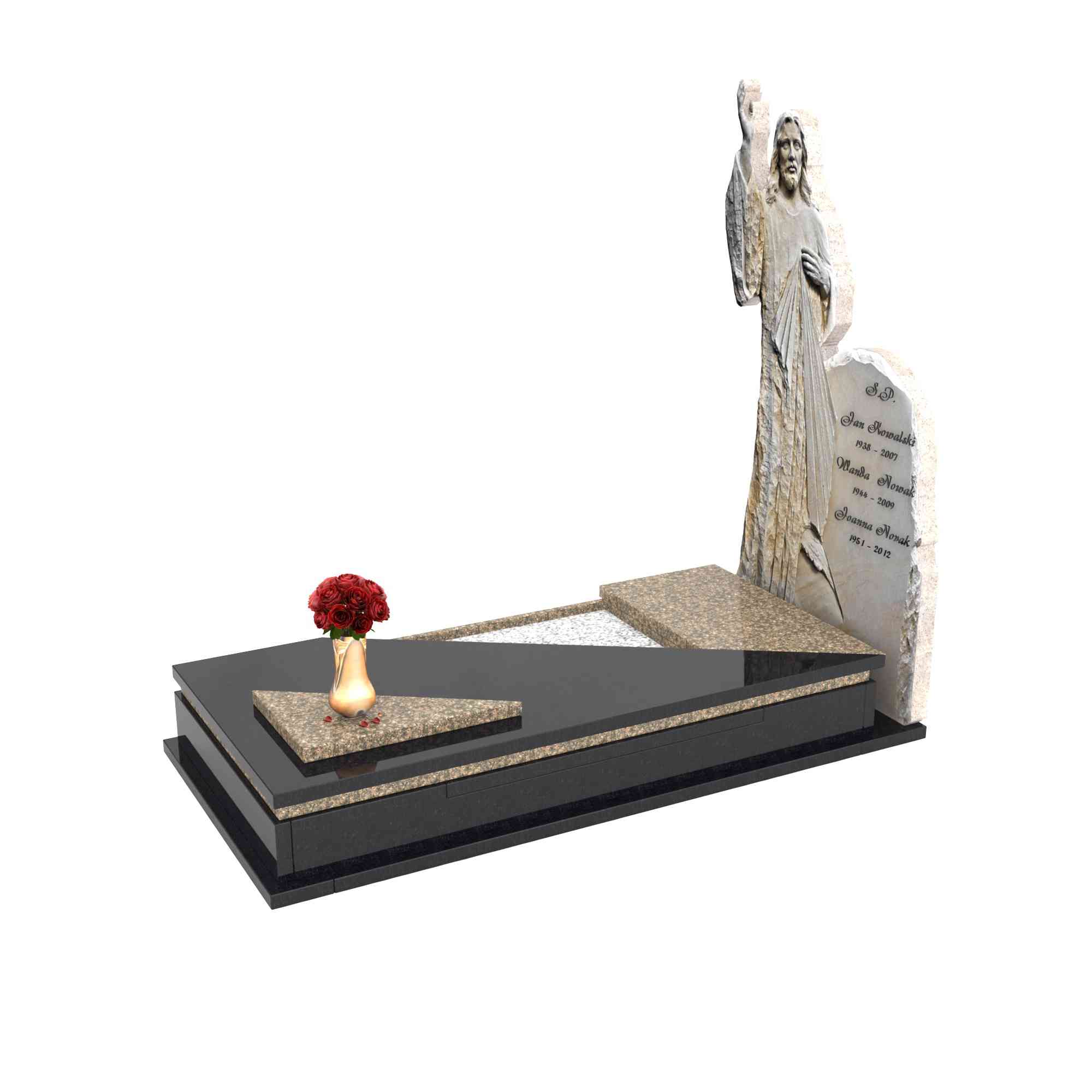 Einzelgrabstein mit Skulptur von Jesus Christus CK 44+360 – photo №6
