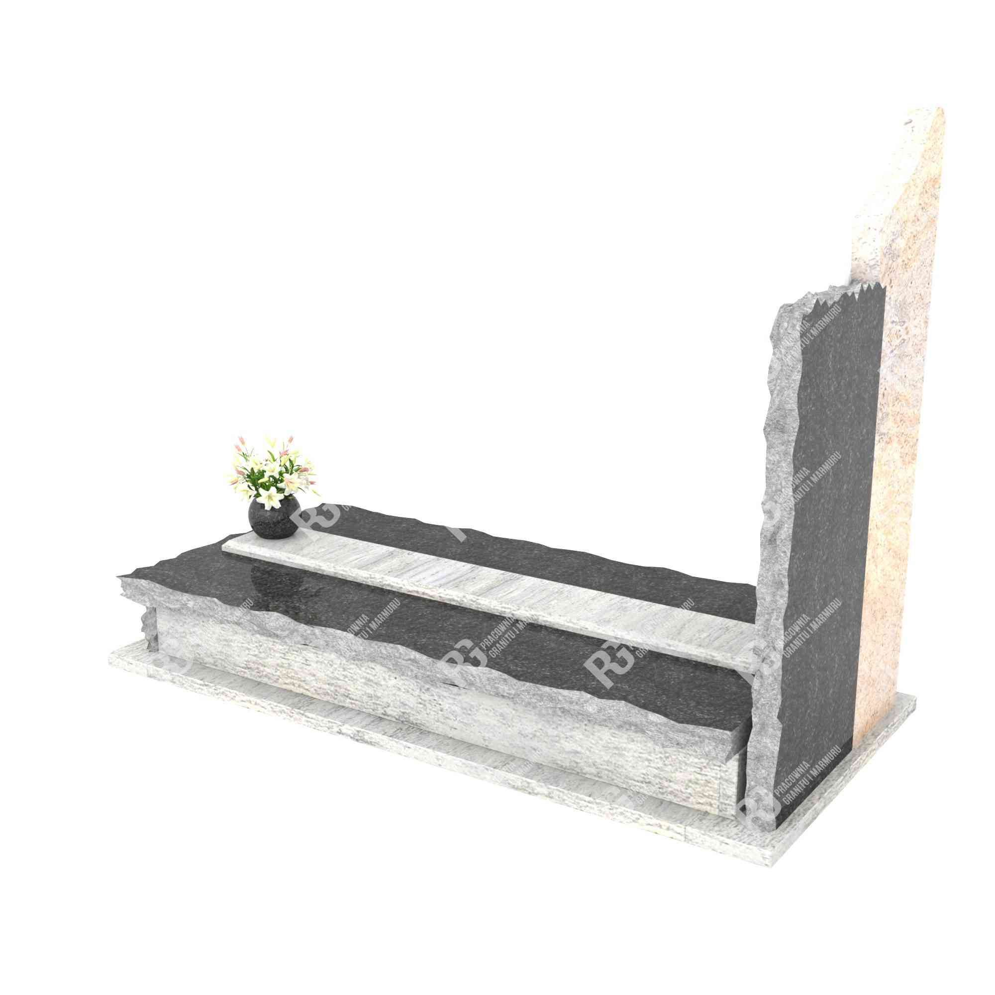 Einzelgrabstein mit Rosenskulptur CK 30+360 – photo №4
