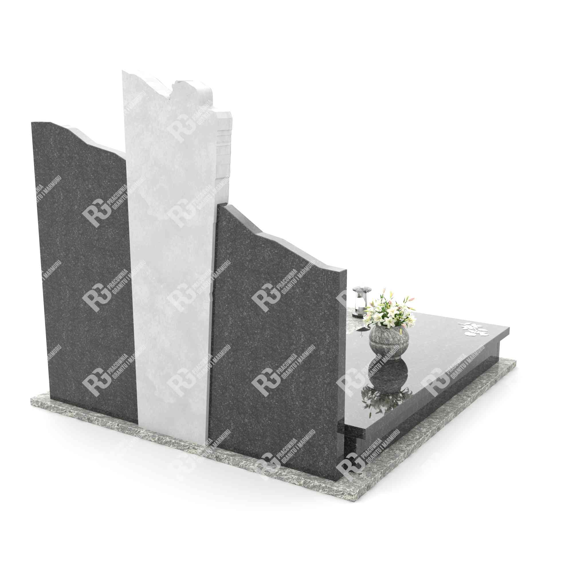 Doppelgrabstein mit Skulptur von Jesus Christus CK 24+360 – photo №3