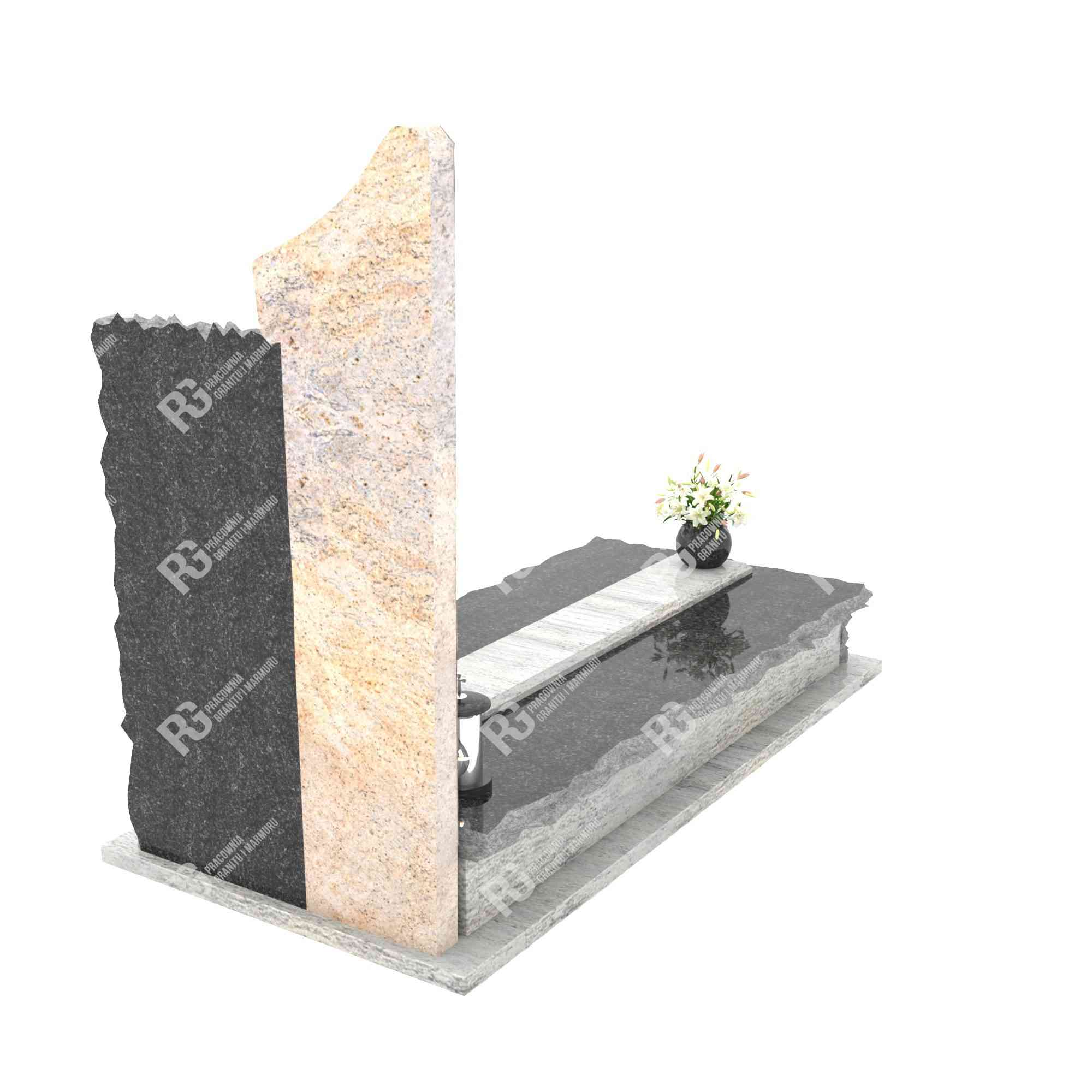 Einzelgrabstein mit Rosenskulptur CK 30+360 – photo №1