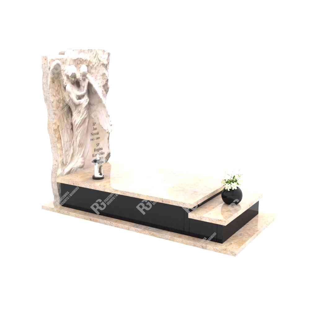 Moderner Einzelgrabstein mit Skulptur CK 31+360 – photo №1