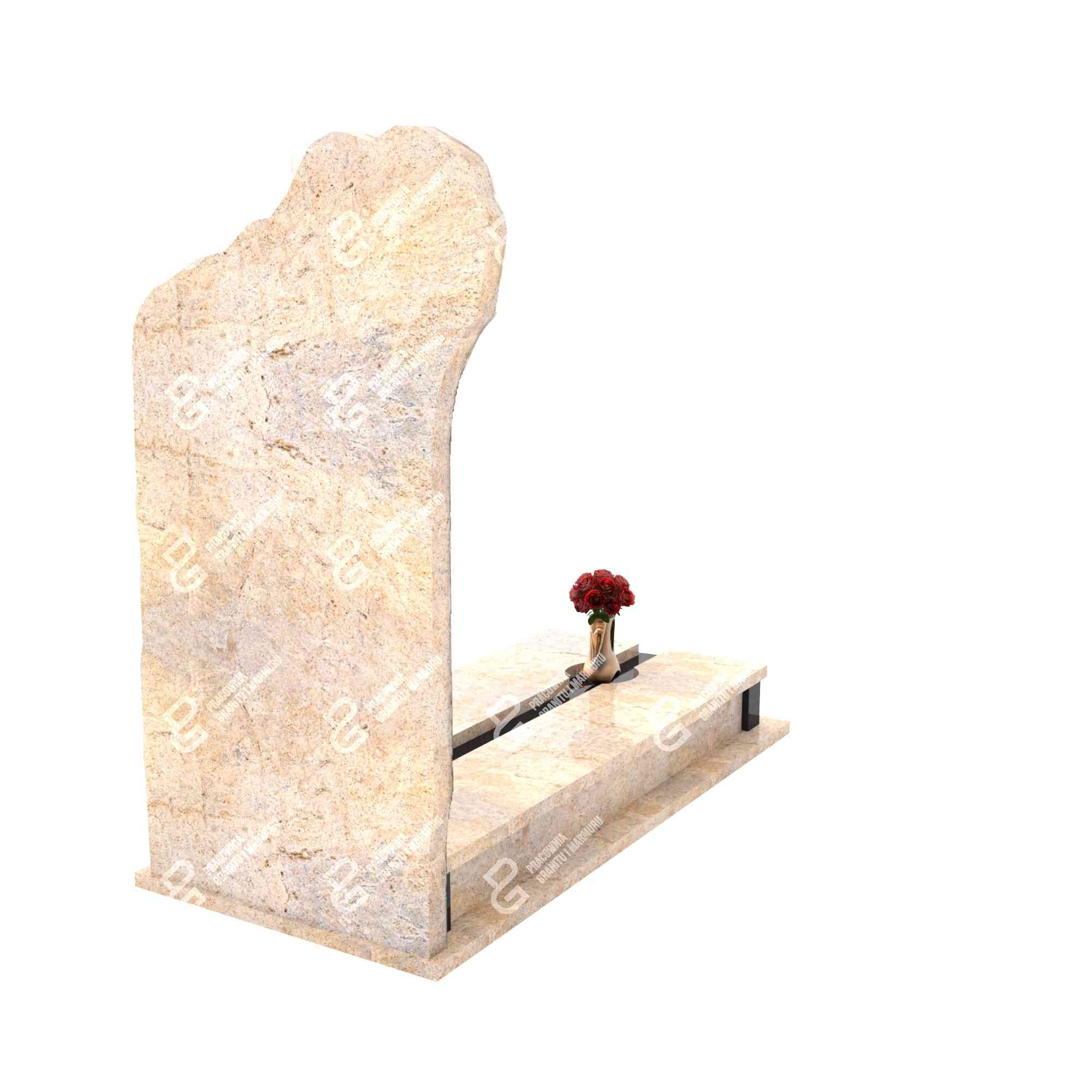 Einzelgrabstein mit Marmorskulptur in Form eines Herzens in der Hand CK 37+360 – photo №1