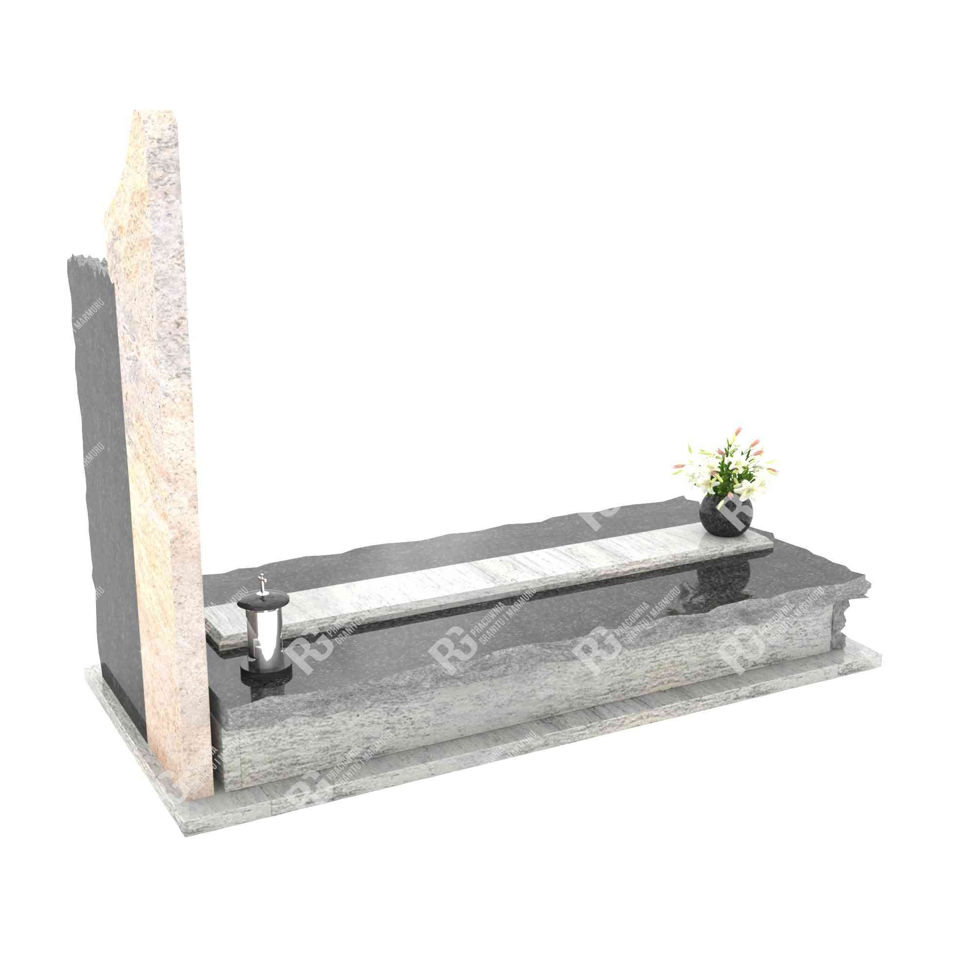 Einzelgrabstein mit Rosenskulptur CK 30+360 – photo №12