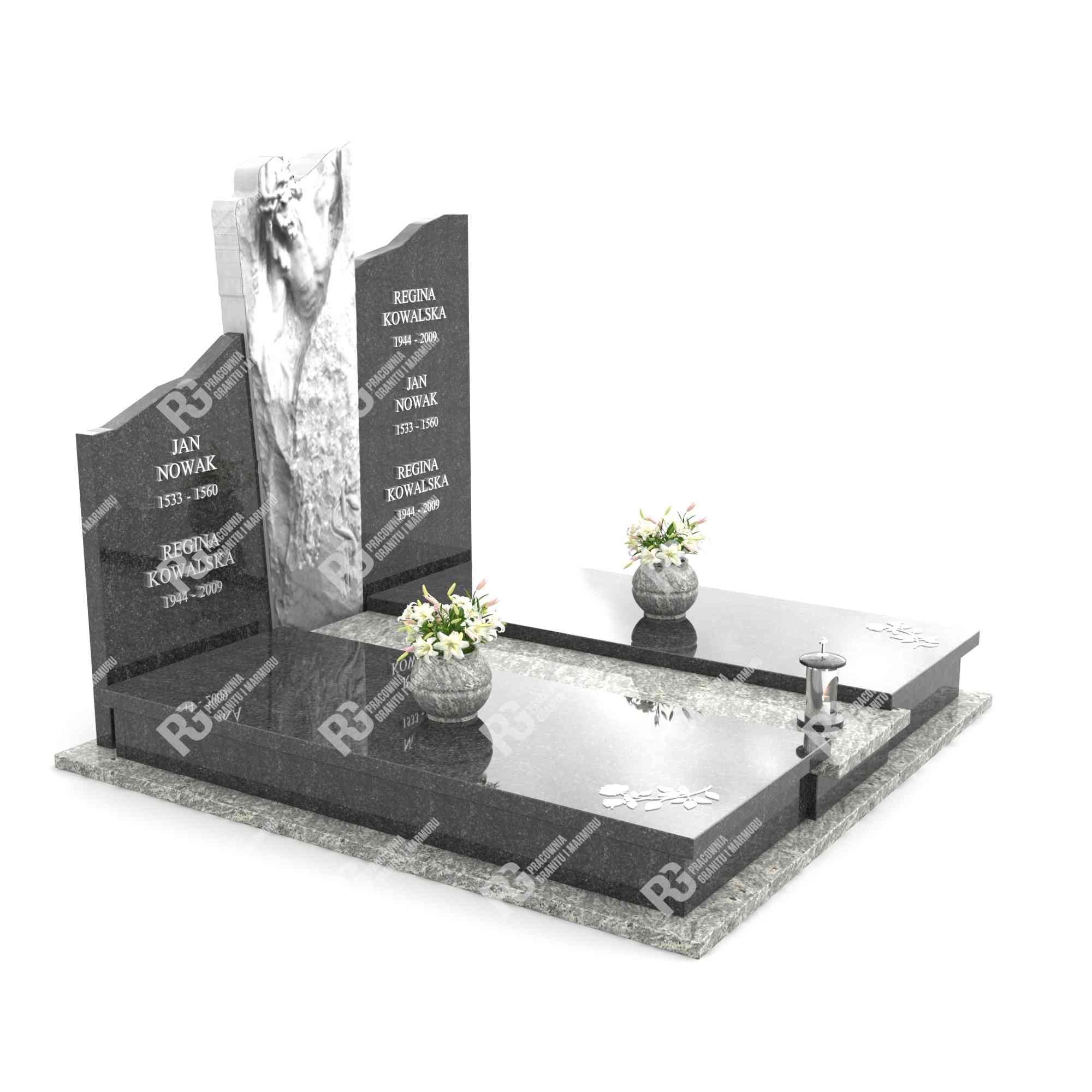 Doppelgrabstein mit Skulptur von Jesus Christus CK 24+360 – photo №12