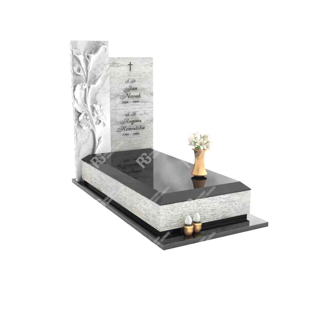 Einzelgrabstein mit Calla-Skulptur CK 21+360 – photo №12
