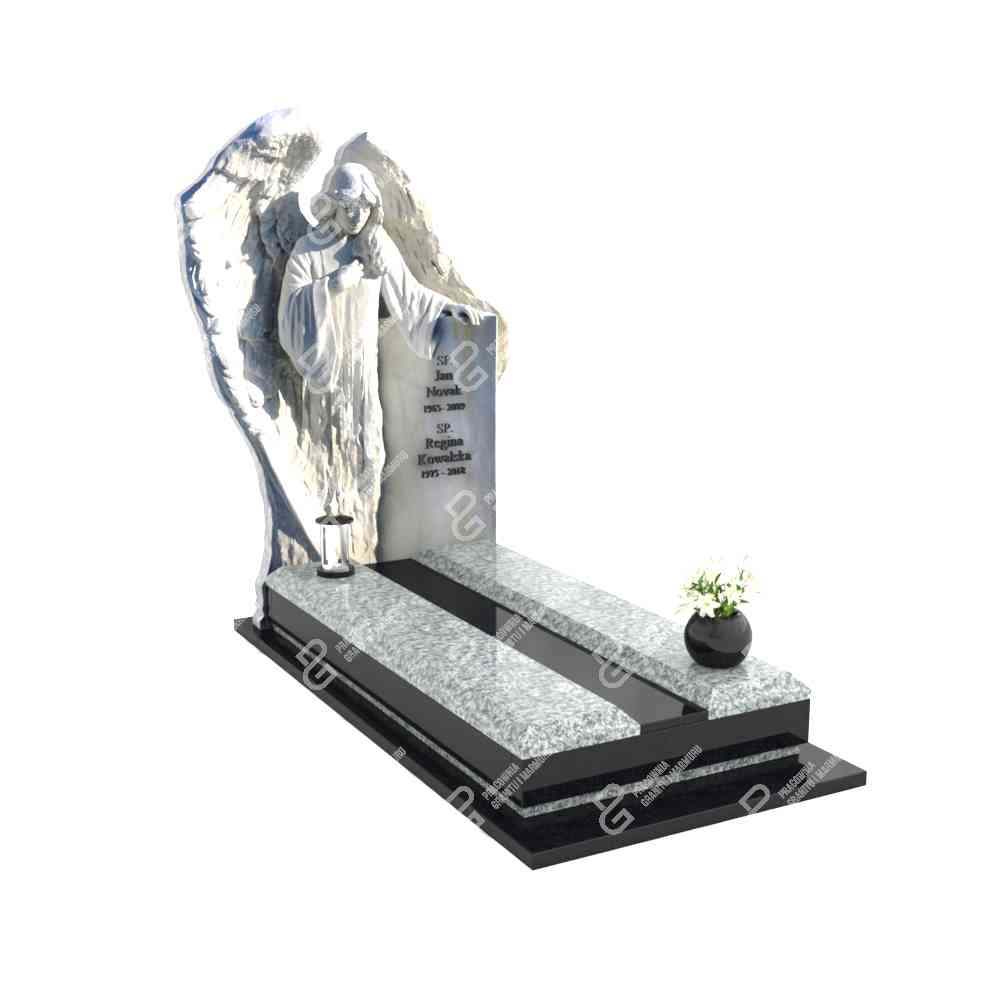 Einzelgrabstein mit Engelsfigur mit Flügeln CK 42+360 – photo №12