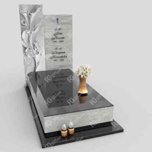 Einzelgrabstein mit Calla-Skulptur CK 21