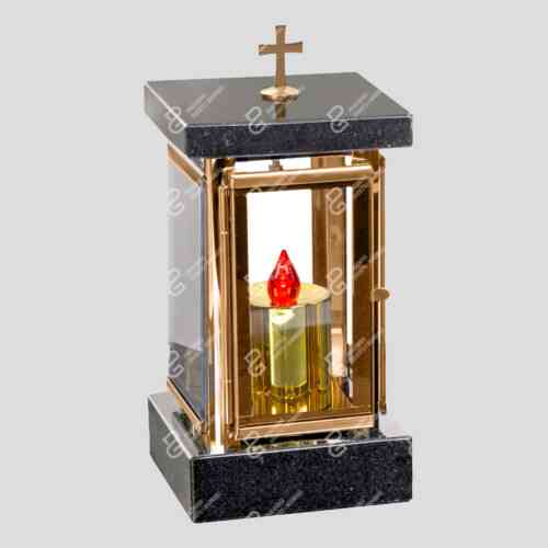 Elegantes Grablicht (L 12.2GOLD 13x13x26 cm)
